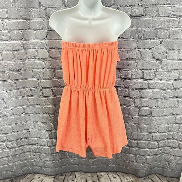 VTG Gloria's Fashions Terry Cloth Tube Top Romper Cover Up Shorts L 80s Beach - Picture 3 of 10